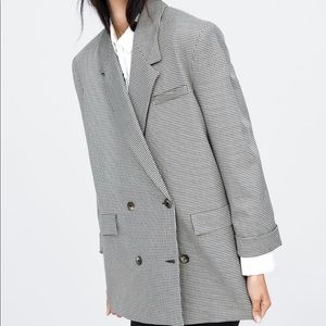 New with tag oversized Zara checked blazer small
